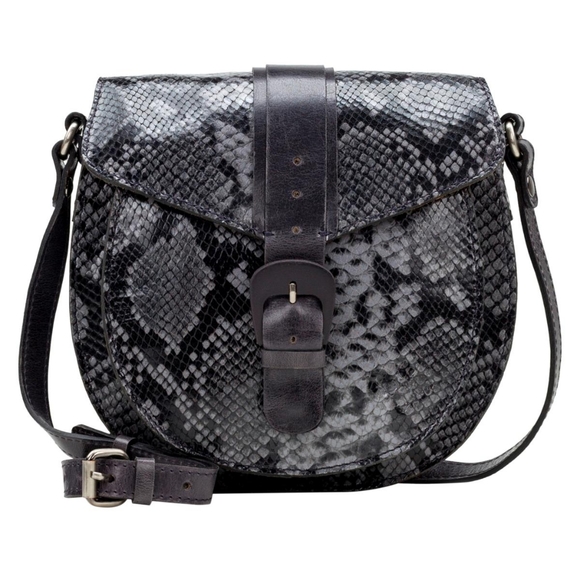 Patricia Nash Handbags - NWT PATRICIA NASH PADOVA CROCO- EMBOSSED LEATHER SADDLE BAG WITH DUST BAG